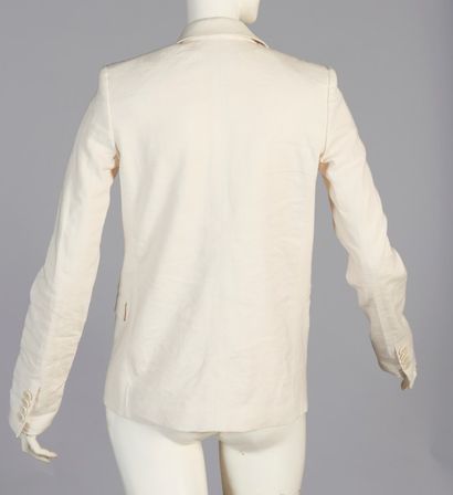 CHLOE veste en lin, coton et viscose ivoire, trois poches (T 34)