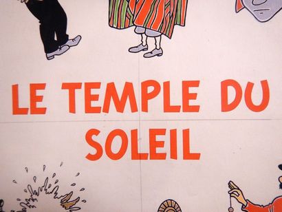 HERGÉ Studios Tintin : Le Temple du Soleil - Maquette originale couleur - Très grande...