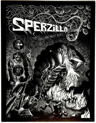 ORHUN, EMRE (1976) "Sperzilla ": Illustration originale d'une affiche éditée par...