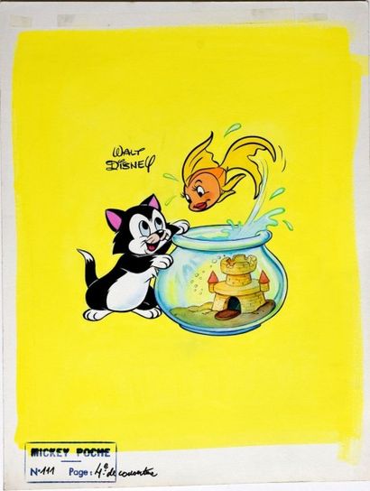 WALT DISNEY PRODUCTIONS (HOLLANDE) PINOCCHIO - Le chat et le poisson jouant ensemble...