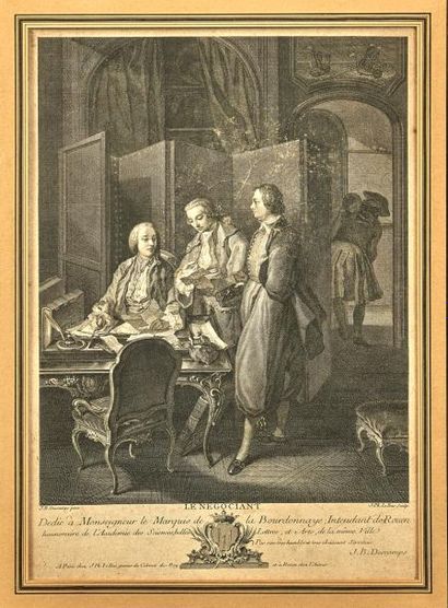 JEAN-BAPTISTE DESCAMPS (1714-1791) gravé par Le Bas "Le négociant"


Gravure.


Dimensions...