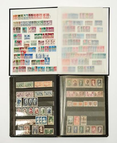PHILATELIE 2 albums de timbres dont un de Suisse. Et l'autre de France, collection...