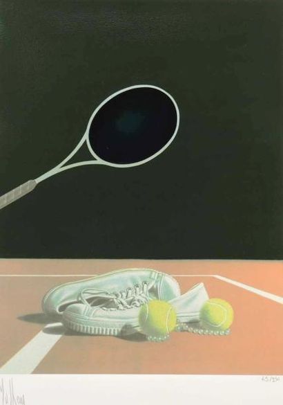 MULHEM "Tennis". 


Lithographie signée en bas à gauche. Numérotée 69/250.