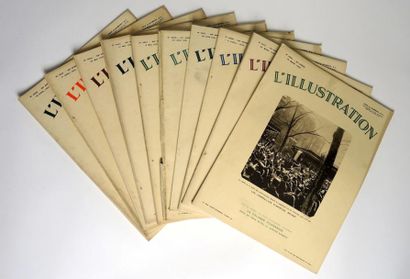 COLLECTION de revues L'ILLUSTRATION - IMPORTANT LOT Fort lot de +450 volumes L'ILLUSTRATION...