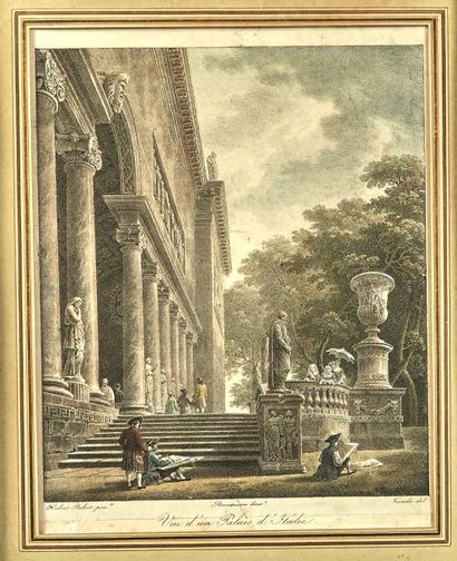 HUBERT ROBERT (1733-1808) d'après "Vue de la Villa Borghèse"


Gravure aquarellée...