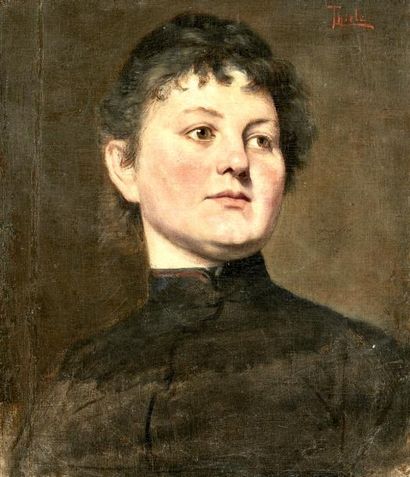 ANTON THIELE (1838-1902) "Portrait de femme"


Huile sur toile, signée en haut à...