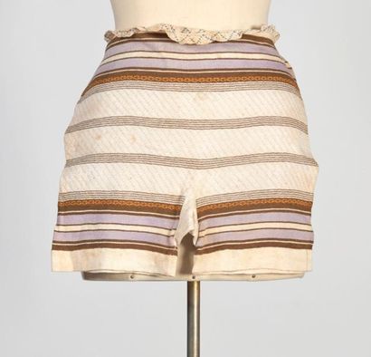 MAILLOTS DE BAIN circa 1920 Deux maillots de bain, circa 1920, maille de laine r...