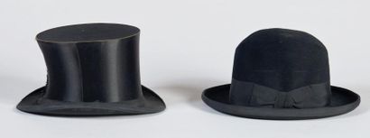 CHAPEAUX HOMMES Dix chapeaux d'homme : chapeau claque, casquette, chapeau melon,...