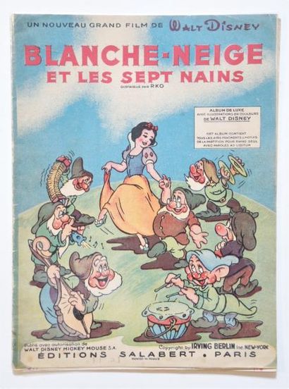 UNIVERS DE WALT DISNEY Blanche Neige et les Sept Nains - Ed. Salabert, 1938. Partition...