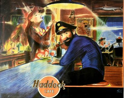 SEGUIN, LÉO Univers Hergé/Tintin - Poster d'hommage au Capitaine Haddock d'Hergé...