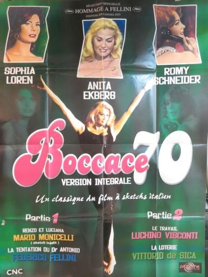 FEDERICO FELLINI FEDERICO FELLINI


4 Affiches 1.20 x 1.60


Boccacce 70 – La cité...