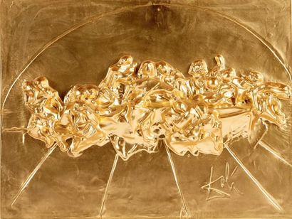 D'après Salvador Dali (1904-1989) "La Cène"


Plaque en métal estampée dorée sur...