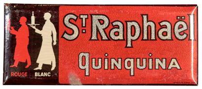 OBJETS PUBLICITAIRES ST RAPHAEL -QUINQUINA. Deux plaques publicitaires. Dim: 15x36...