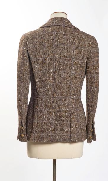 CHANEL Boutique (automne/ hiver 1994) VESTE en tweed de laine mélangée chinée dans...
