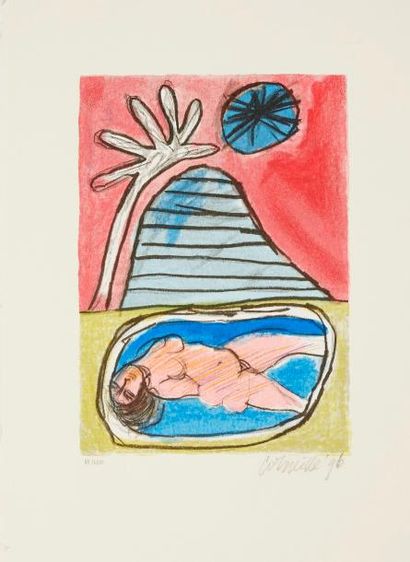 CORNEILLE Guillaume (1922-2010) "Femme debout", "Femme sous terre", 1996

Deux lithographies...