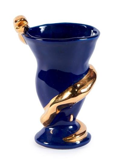 DE SAINT-PHALLE Nikki (1930 - 2002) & FLAMMARION 4 Vase en porcelaine émaillée à...