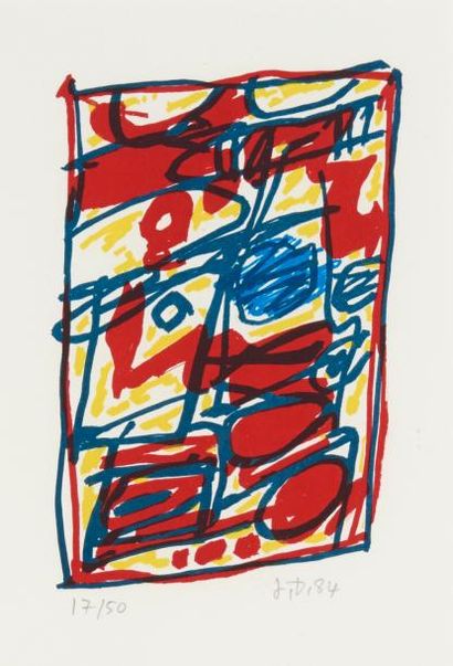 DUBUFFET Jean (1901-1985) EXERCICE LITHOGRAPHIQUE N° 9. (Mouvance) 1984

Lithographie...
