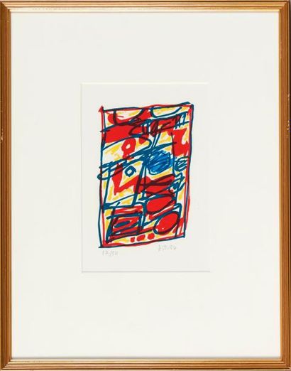 DUBUFFET Jean (1901-1985) EXERCICE LITHOGRAPHIQUE N° 9. (Mouvance) 1984

Lithographie...