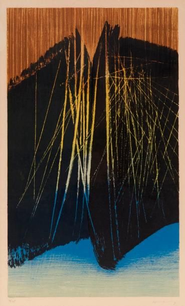 HARTUNG Hans (1904-1989) (D'APRES) "Sans titre", vers 1970

Lithographie en couleurs...