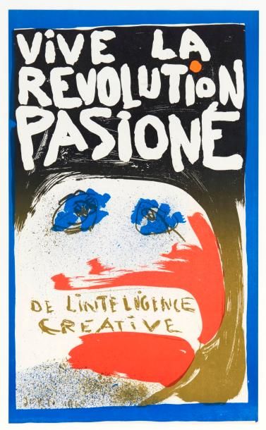JORN Asger (1914 - 1973) "Aid os etudiants", "Vive al revolution pasione", "Pas de...
