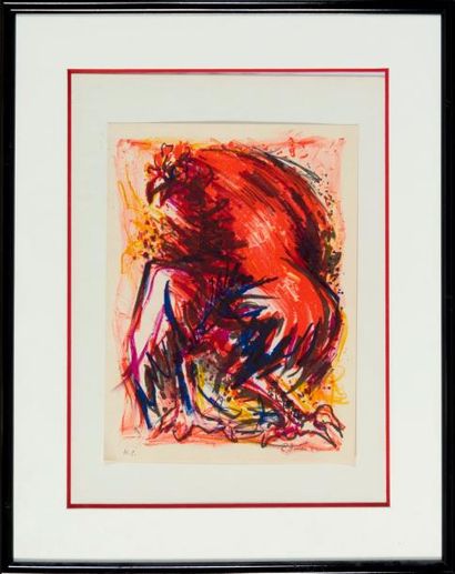 PIGNON Edouart (1905-1993) "Le coq"
Lithographie en couleurs, signée, datée '62'...