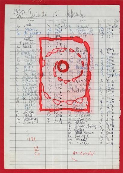 ALECHINSKY PIERRE (NÉ EN 1927) "Spirale", 1984

Eau-forte de couleur rouge sur fond...