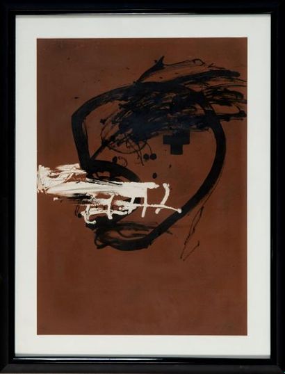 TAPIES Antoni (1923 - 2012) "A. L. Hannover", 1983 

Lithographie en deux couleurs...
