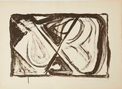 VAN VELDE Bram (1895-1981) "Sans titre", 1962-1965

Deux lithographies en noir, signées,...