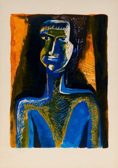 ZADKINE Ossip (1890-1967) "Homme en bleu"

Lithographie en couleurs, numérotée 142/...