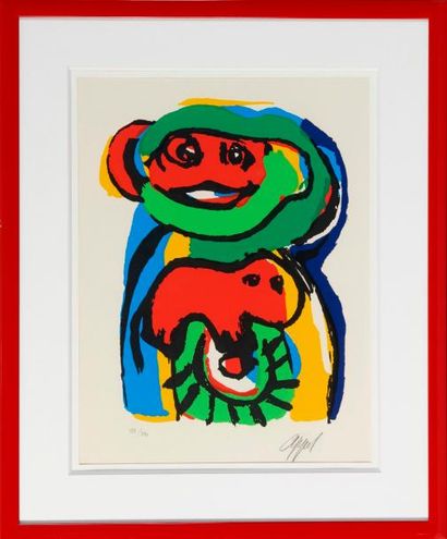 APPEL Karel (1921-2006) "Personnage et chien"

Lithographie en couleurs signée en...