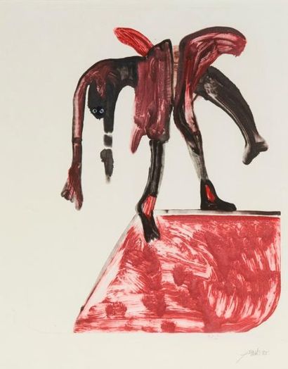ATTALI Jean (né en 1937) "Loup"

Monotype noir et rouge. Signé en bas à droite et...