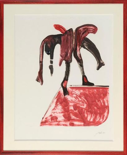 ATTALI Jean (né en 1937) "Loup"

Monotype noir et rouge. Signé en bas à droite et...