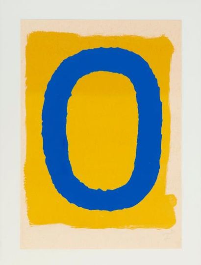 BOGART Bram (1921 - 2012) "Cercle bleu fond jaune", 1974

Sérigraphie en couleurs...