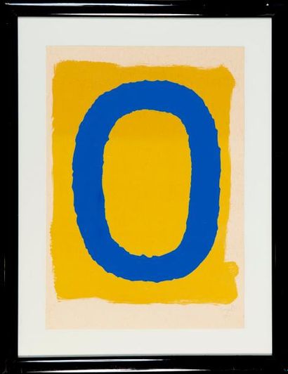 BOGART Bram (1921 - 2012) "Cercle bleu fond jaune", 1974

Sérigraphie en couleurs...