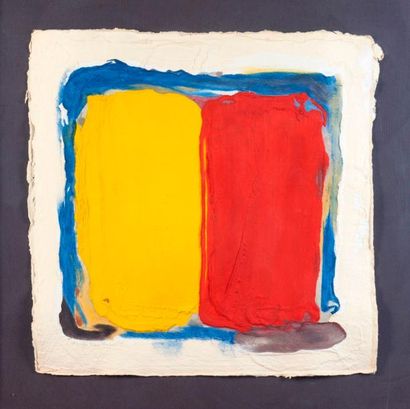 BOGART Bram (1921 - 2012) "Composition jaune, rouge et bleu"

Gravure au carborundum...