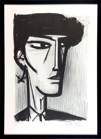 BUFFET Bernard (1928-1999) "Torero", 1988
Lithographie en noir et gris signée et...