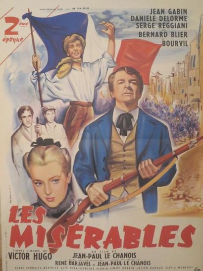 LES MISERABLES "LES MISERABLES" de Jean Paul Le Chanois avec Jean Gabin, Serge Reggiani,...