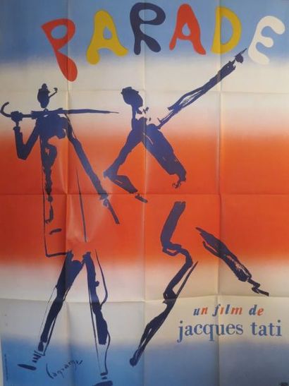PARADE "PARADE" de et avec Jacques Tati Affiche 1,20 x 1,60 - Illustrée par Lagr...