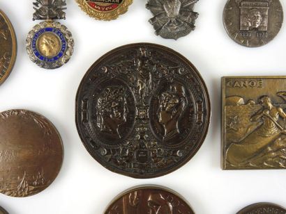 MEDAILLES COLONIALES et XXème Lot de médailles coloniales variées, XXème siècle (WAGNER,...
