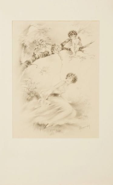 NAUDY (Alfred RENAUDIN ) (1866-1944) "Femme avec angelots"

Trois dessins originaux...