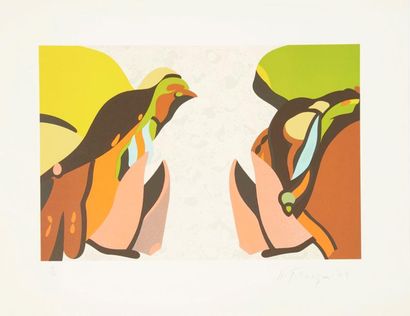 TELEMAQUE Hervé (né en 1937) "Sans titre",1979

Lithographie en couleurs sur vélin...