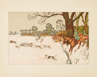 Harry Eliott (1882-1959) "Scène de chasse à courre"

Deux gravures, impression au...