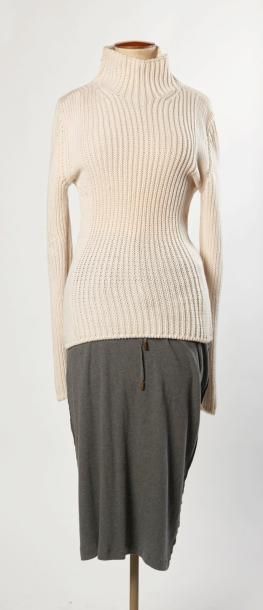 BOSS femme, MAJE, SONIA RYKIEL PULL-OVER en tricot de coton mélangé ivoire (env T...