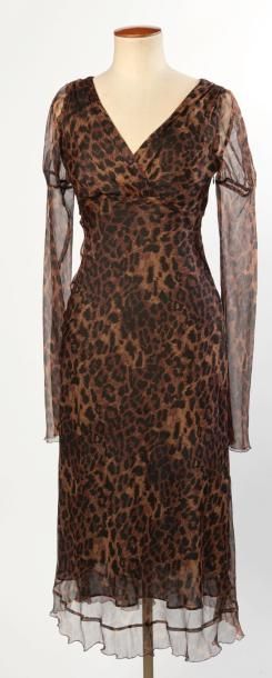 KENZO JUNGLE PARIS Vintage, NICOLE HUILIER, CHERYL CREATION Longue ROBE en velours...