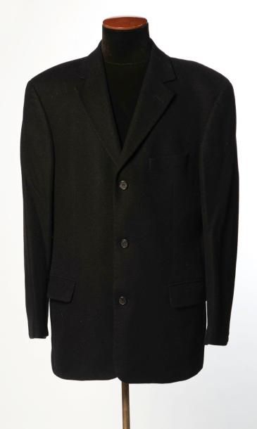 HUGO BOSS VESTE pour homme en cachemire noir (T 52) (mini tache)