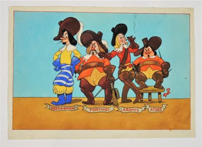 DAP DAP


illustration originale en couleur représentant de pied les Quatre Mousquetaires...