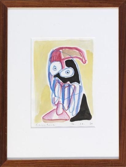 LUCEBERT (1924 -1994) ''Sans titre'' 


Aquarelle et encre, signé en bas à gauche,...