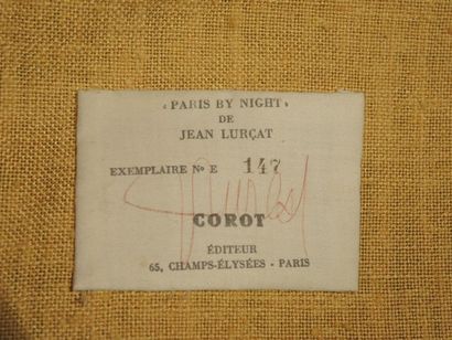 LURCAT JEAN (1892-1966) & COROT EDITEUR "Paris by night"




Tissu imprimé en couleurs,...