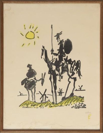 PICASSO Pablo (1881-1973) (D'APRES) "Don Quichotte te Sancho Panca. 11 - 8 - 55."


Offset...