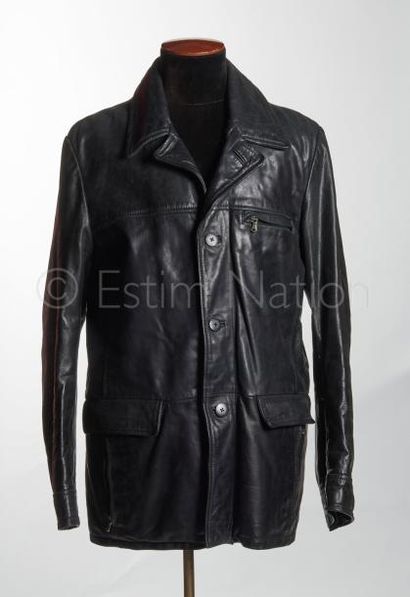 REDSKINS POUR HOMME VESTE en cuir de vachette noir doublée, trois poches dont une...